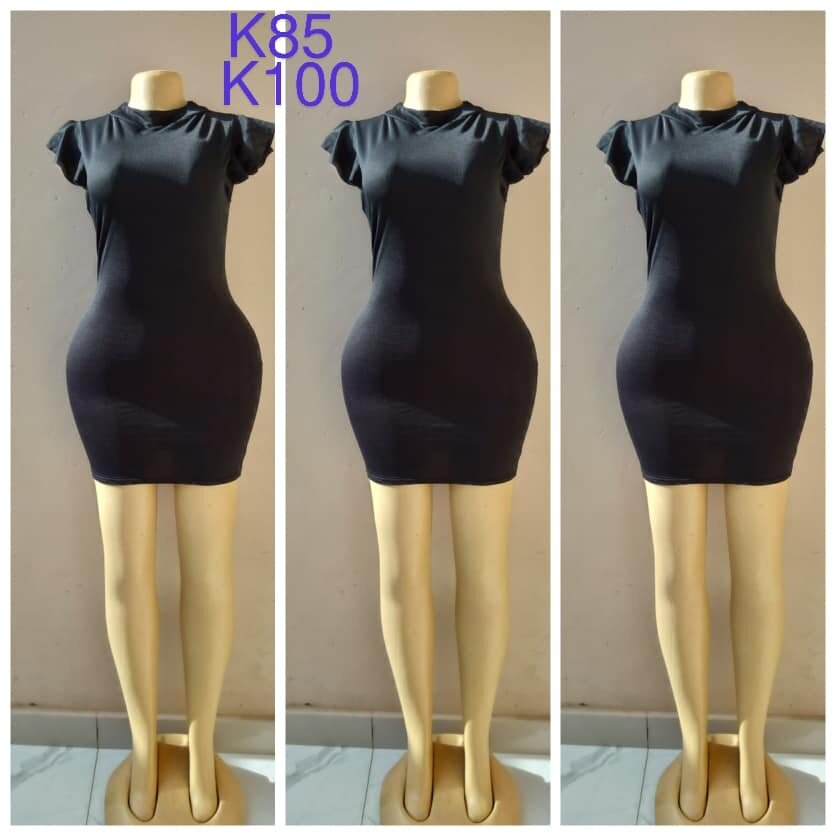 Black dress, cap sleeves