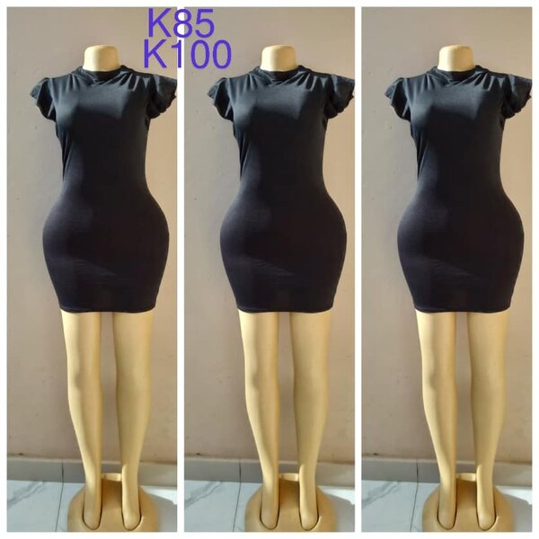 Black dress, cap sleeves