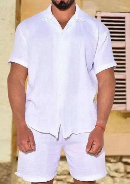 Ensemble blanc estival homme