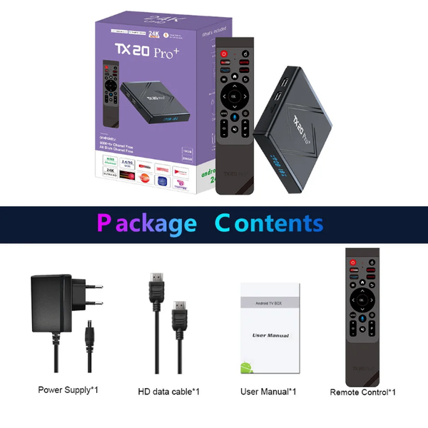 Androïd Tv Box Tx 20Pro 24k HD