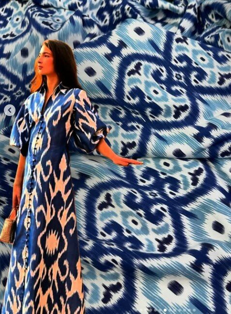 Красивая ткань для пошивая одежды Бельмондо штапель