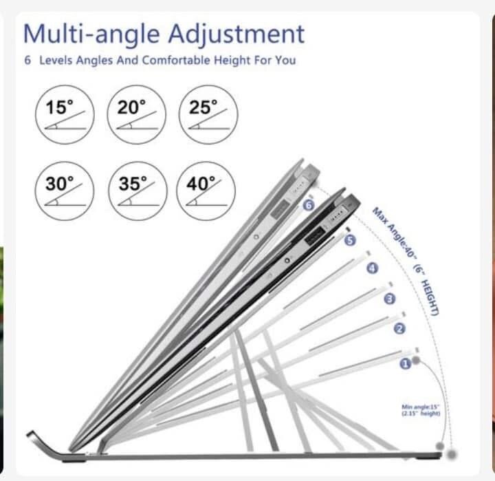Support pliable et réglable ordinateur Portable - Blanc