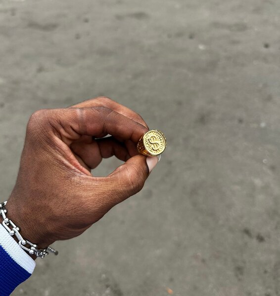 Bague en inox motif $