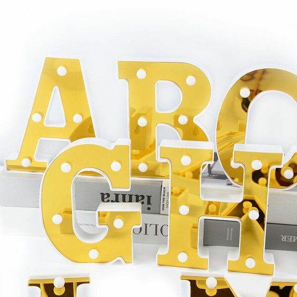 Lettres Lumineuses Or LED Décor