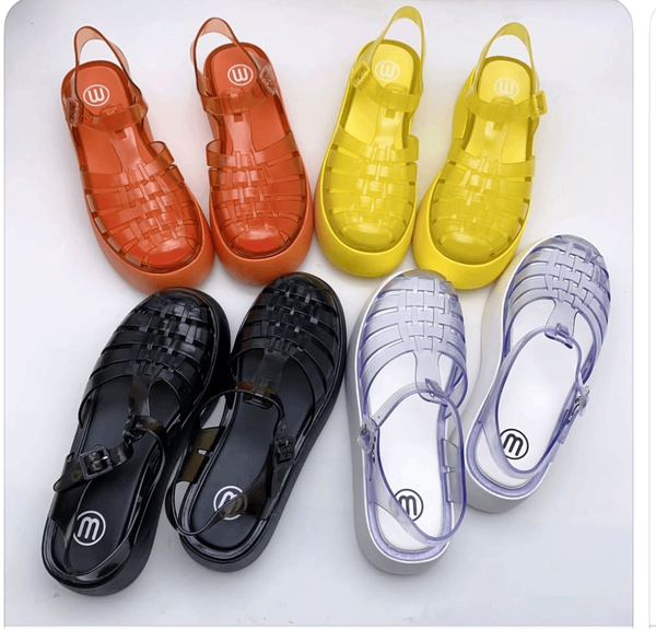 Sandales en PVC colorées