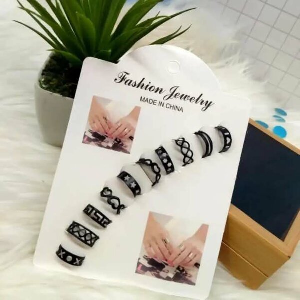 10-Piece Stylish Womens Ring Set