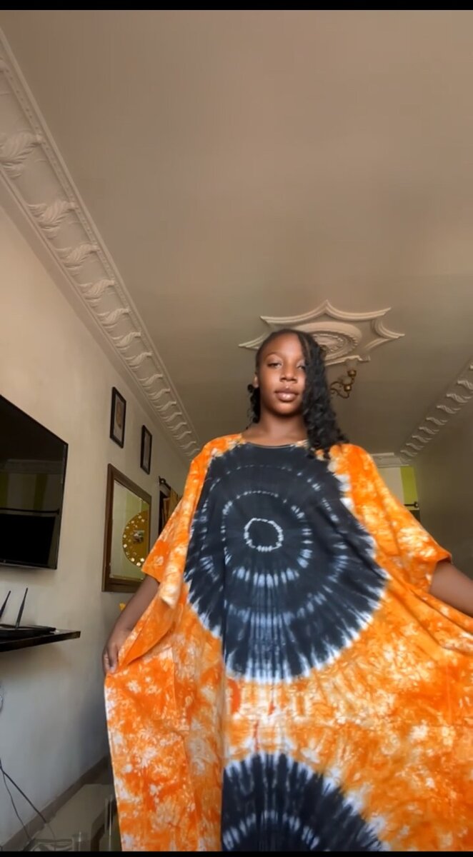 Robe colorée tie-dye longue