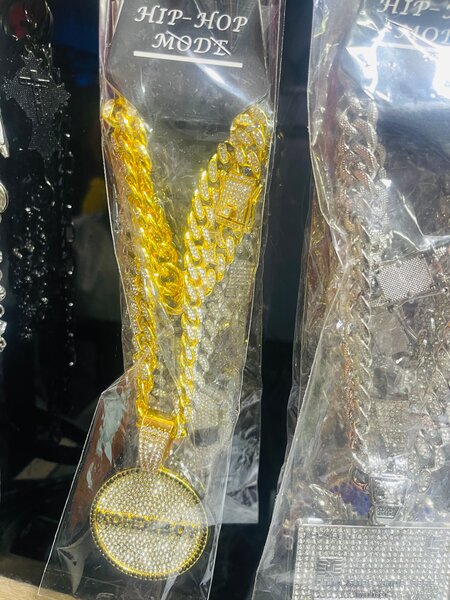 Collier Hip-Hop Plaqué Or