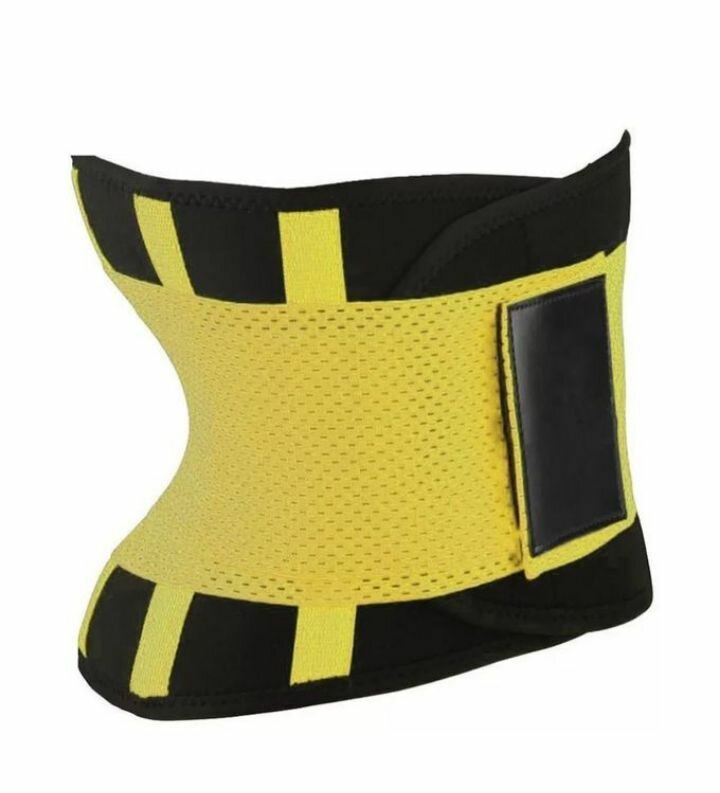 Adjustable Abdominal Waist Trainer Belt - Yellow/Black