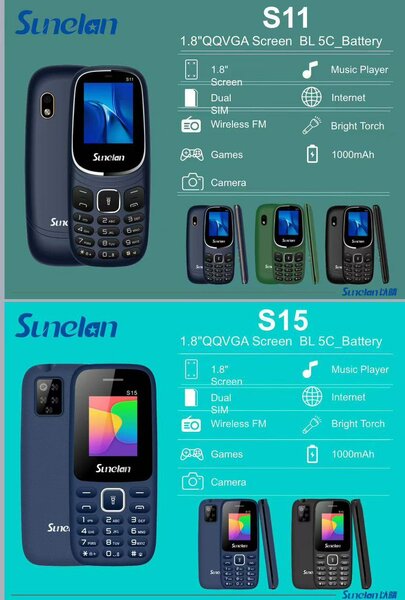 Téléphone Sunelan Dual SIM Compact