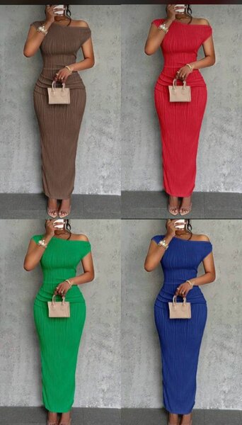 Robe longue élégante stretch