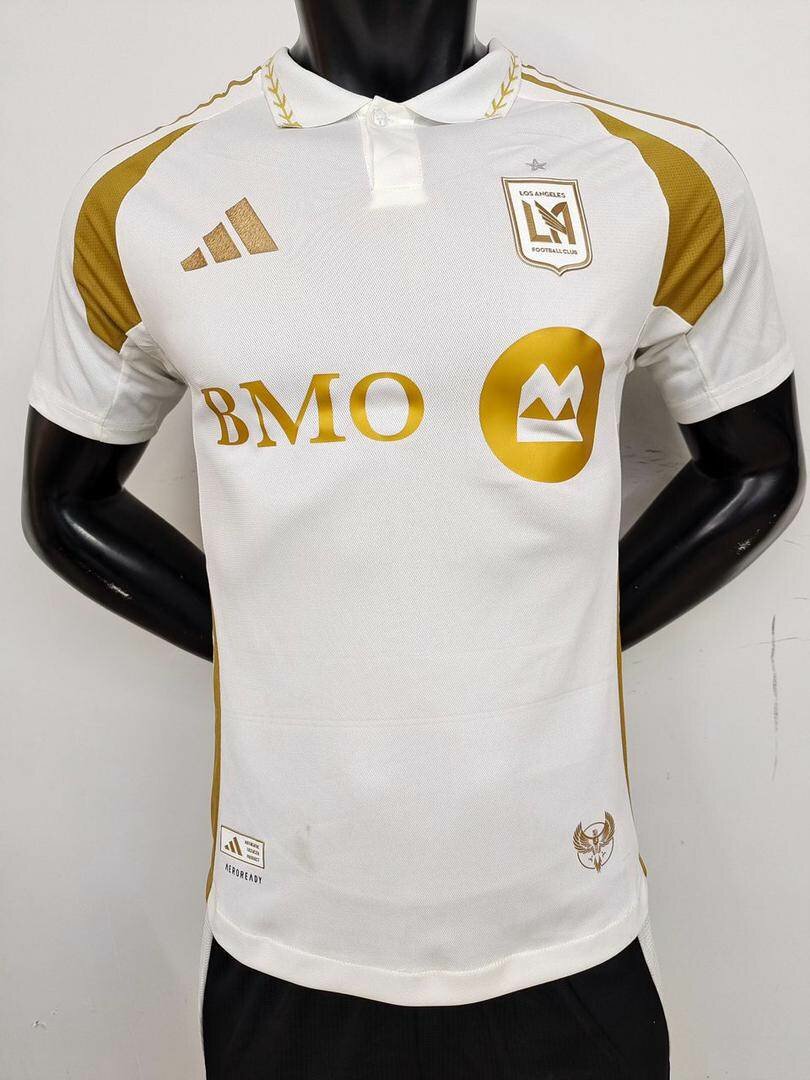 Maillot de Football Blanc Doré