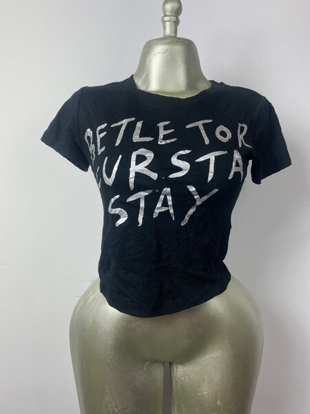 T-shirt noir à texte