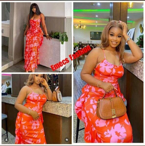 Robe longue imprimée fleurie