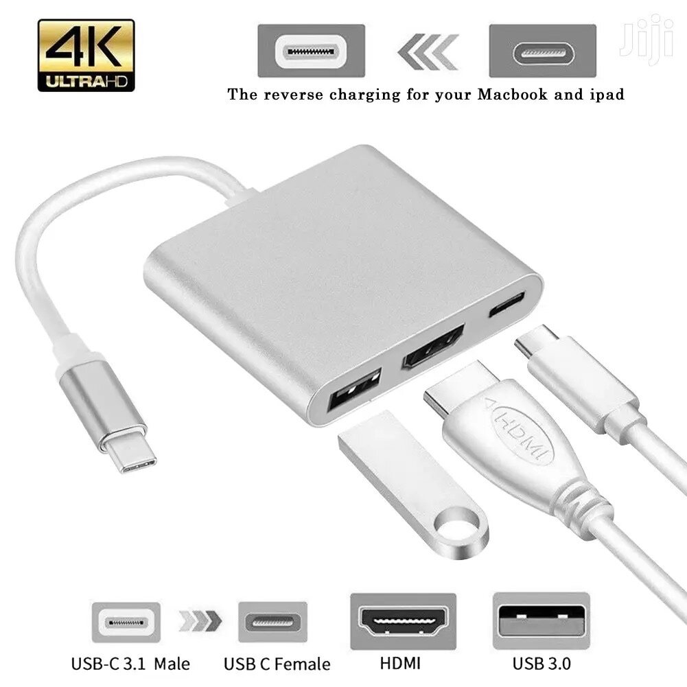 Type C to HDTV 3 in 1 Adapter