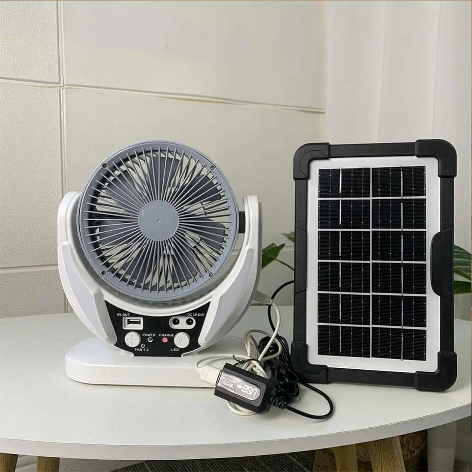 Ventilateur/ lampe avec panneau solaire