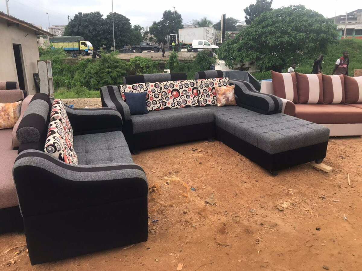 Salon moderne en tissu