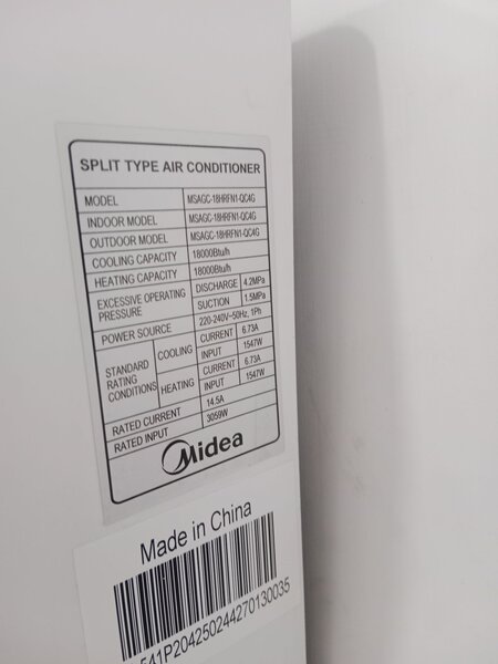 Midea 18HRFN1 1.5TON DC INV