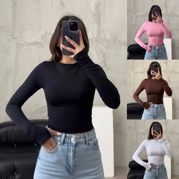 T-shirt ajusté à manches longues