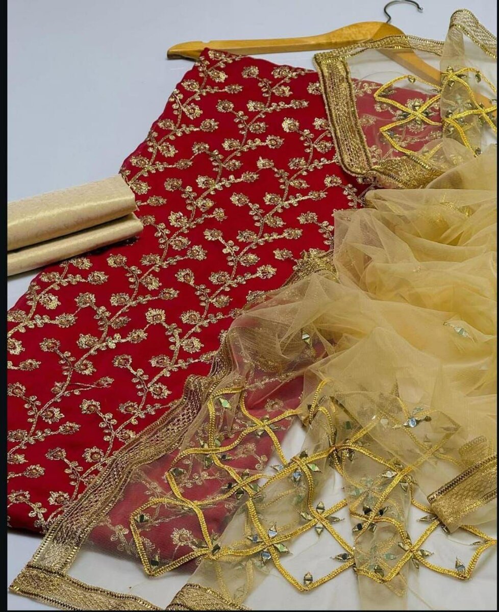 Chiffon fabric unstitch 3 pc