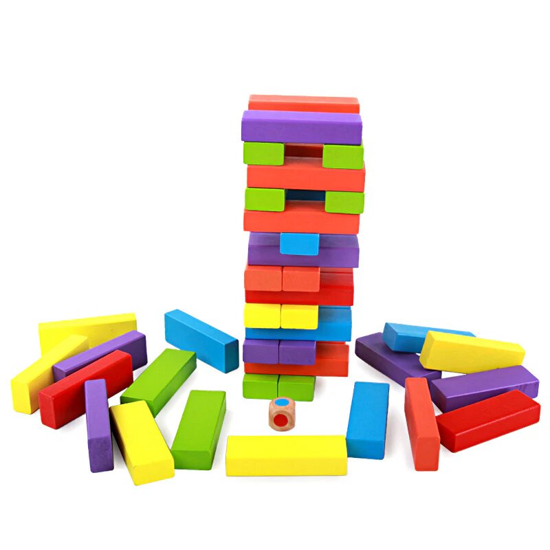 Colored Wooden Jenga