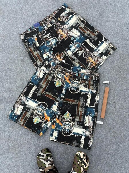 Shorts en jean imprimé tendance