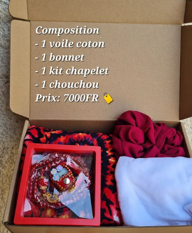 ensemble de voile, chapelet, chapelet, bande de cheveux, parfum, broches ou épingles à cheveux rouge