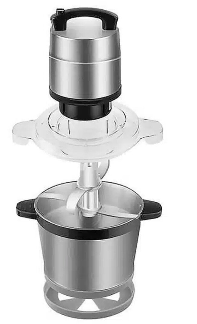 Mitsui 6L Fufu Pounder/Meat Grinder Silver/Black ME-1008