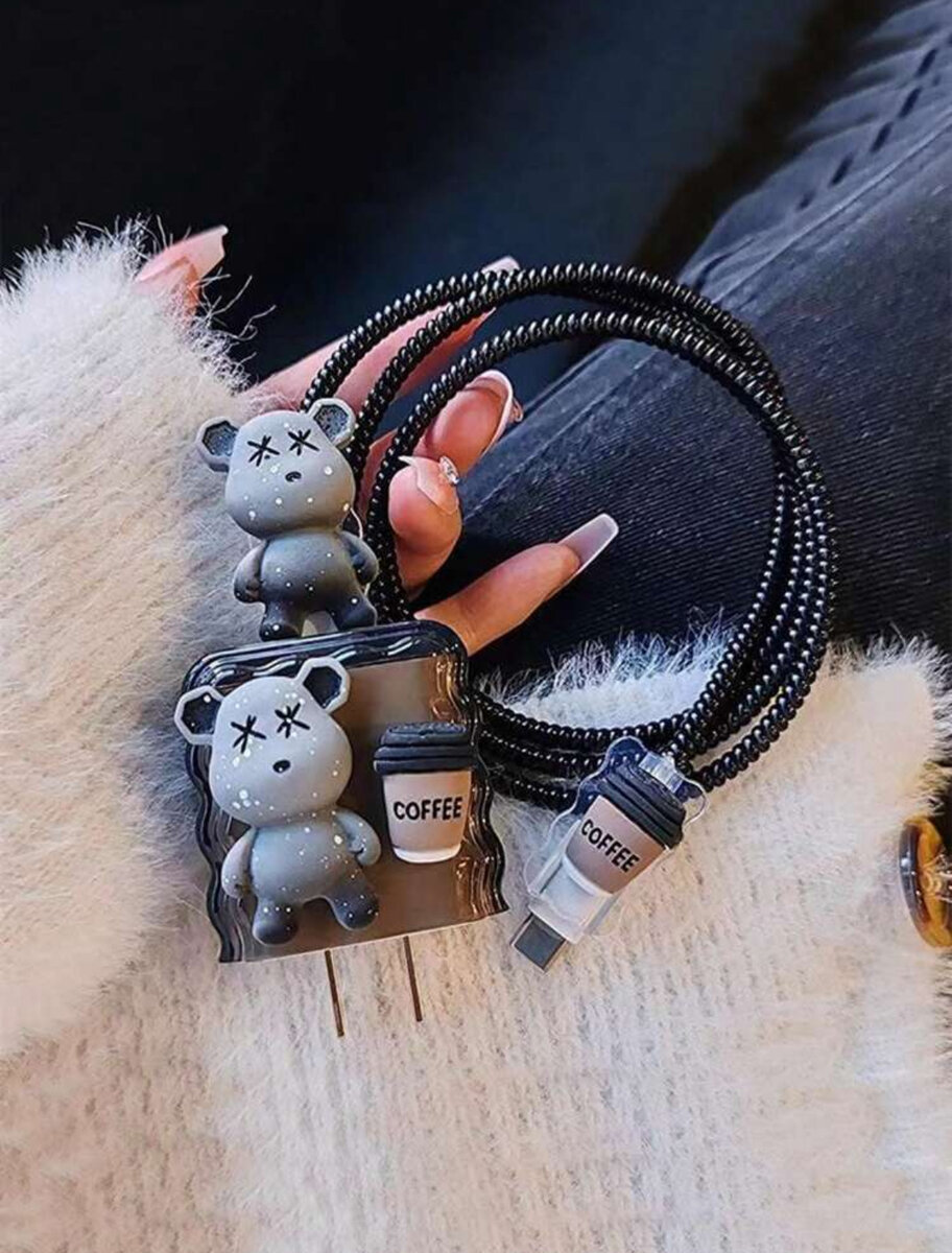 Porte-clés ours et café