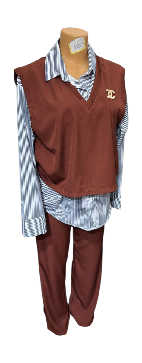 Ensemble Chemisier et Pantalon Élégant