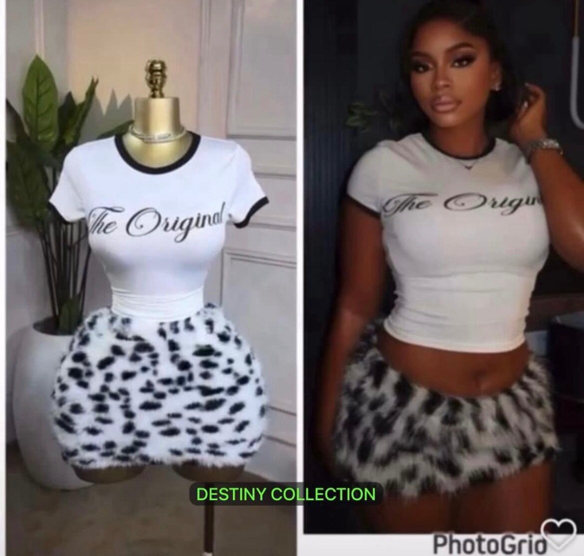 Set T-shirt et Jupe Peluche