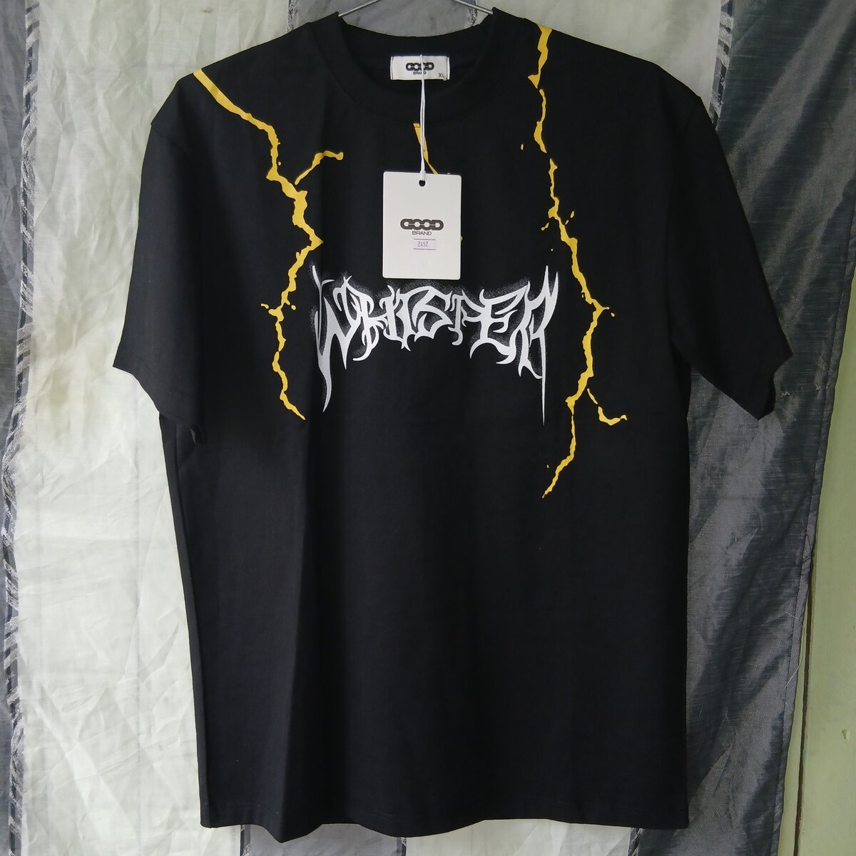 T-shirt noir imprimé style urbain