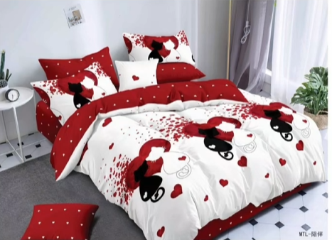 7pcs removable reversible duvet set