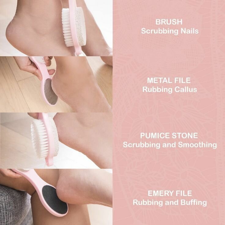 Foot care stone callus brush