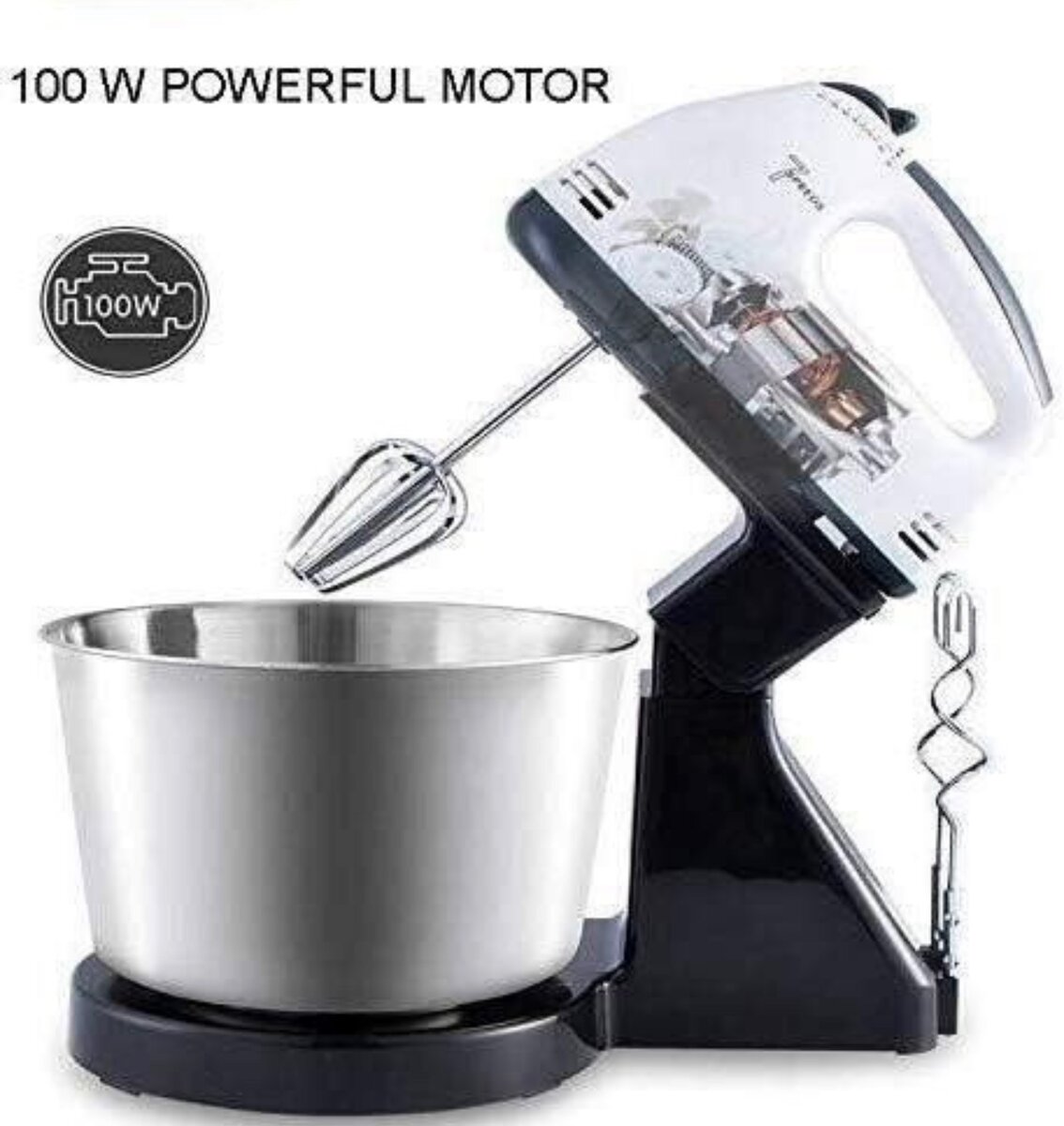 Batteur sur socle 2 en 1