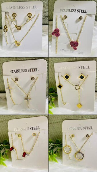 Set de bijoux acier inoxydable