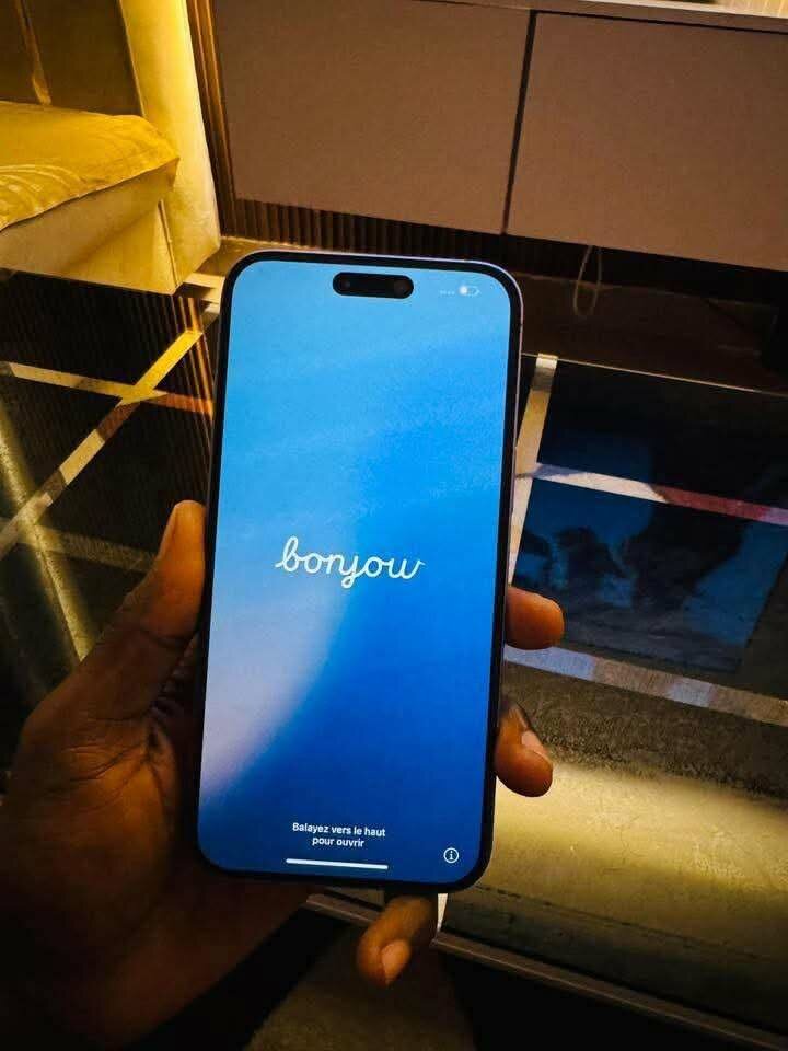 Smartphone bleu moderne