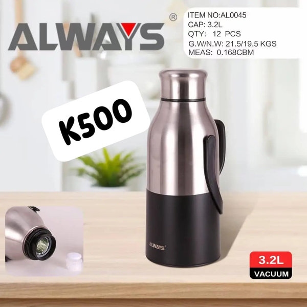 Vacuum thermos made of steel 3.2L