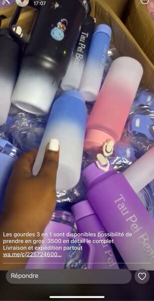 Gourde 3 en 1 avec infuseur