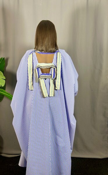 Robe élégante à rayures