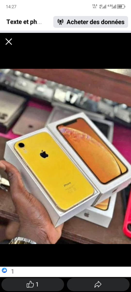 Smartphone Apple jaune