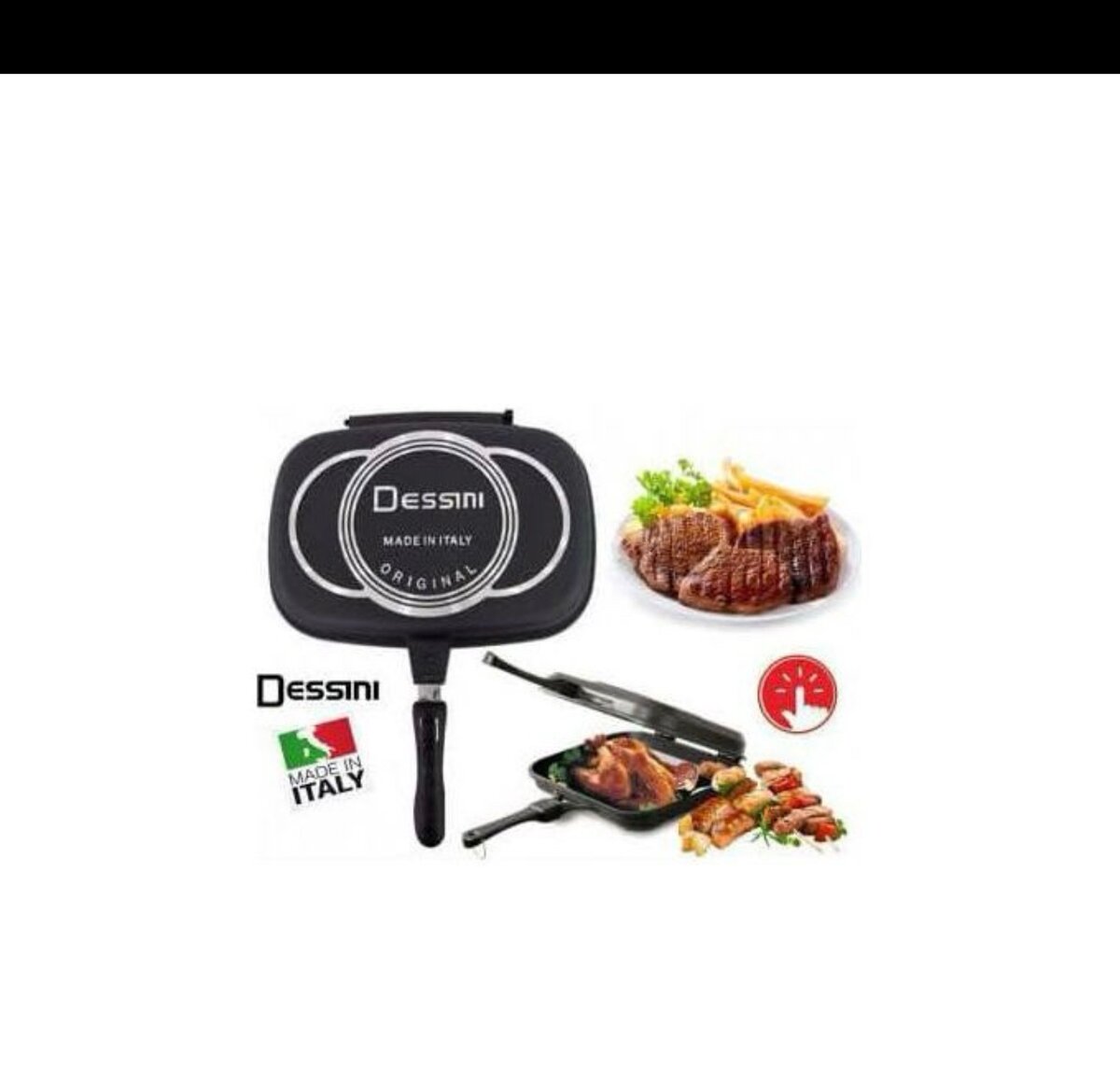 Dessini Poèle De Grille Hyper Résistant à Double Face 36cm