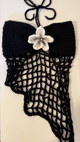 Top crochet bralette femme