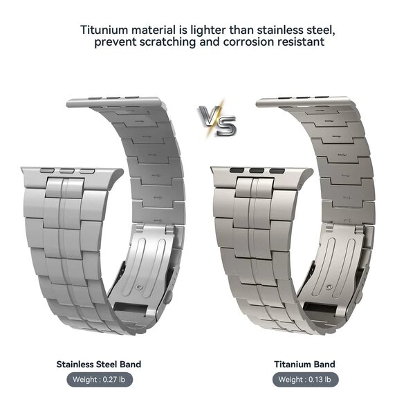 Bracelet en titane compatible avec Apple Watch Ultr