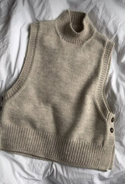 Pull sans manches en laine