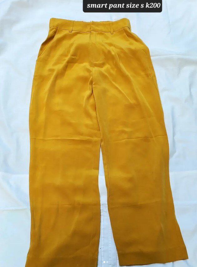 Stylish women's pants yellow