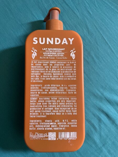 Lait corps SUNDAY cacao 700ml