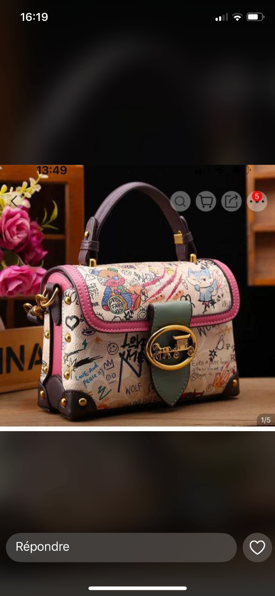 Sac à main chic floral