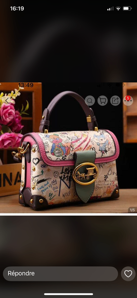 Sac à main chic floral