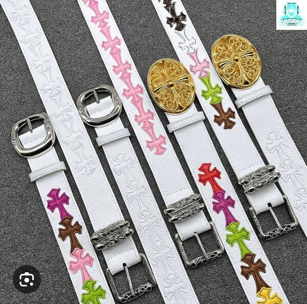 Ceinture en cuir blanc élégante